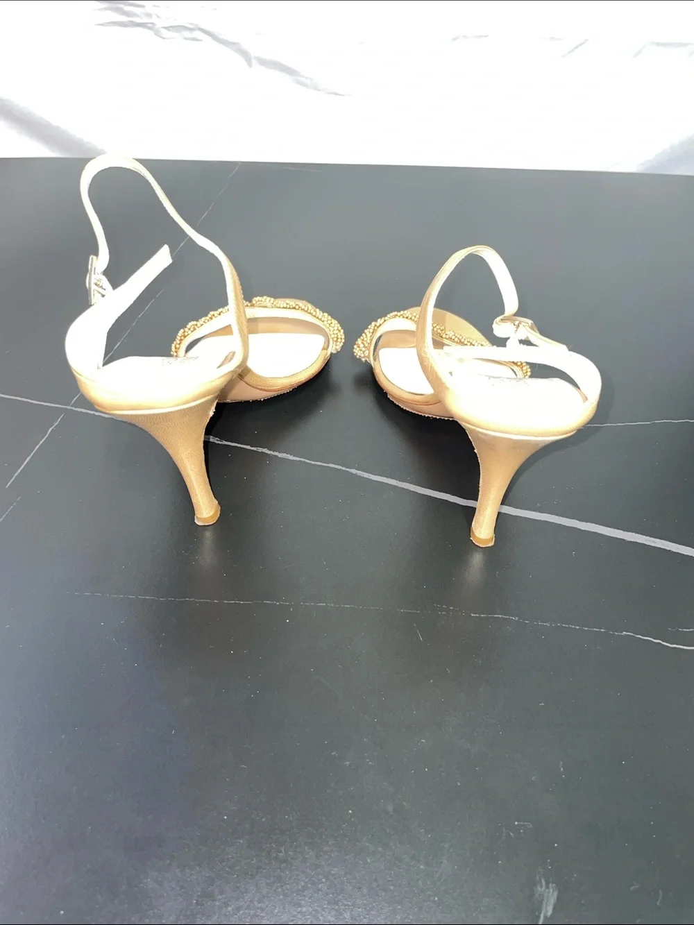 BADGLEY MISCHKA EMBELLISHED HEELED SANDALS FTL-08-198